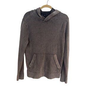 Abercrombie & Fitch Gray Textured Fabric Hoodie Sweater Knit Men's Size M